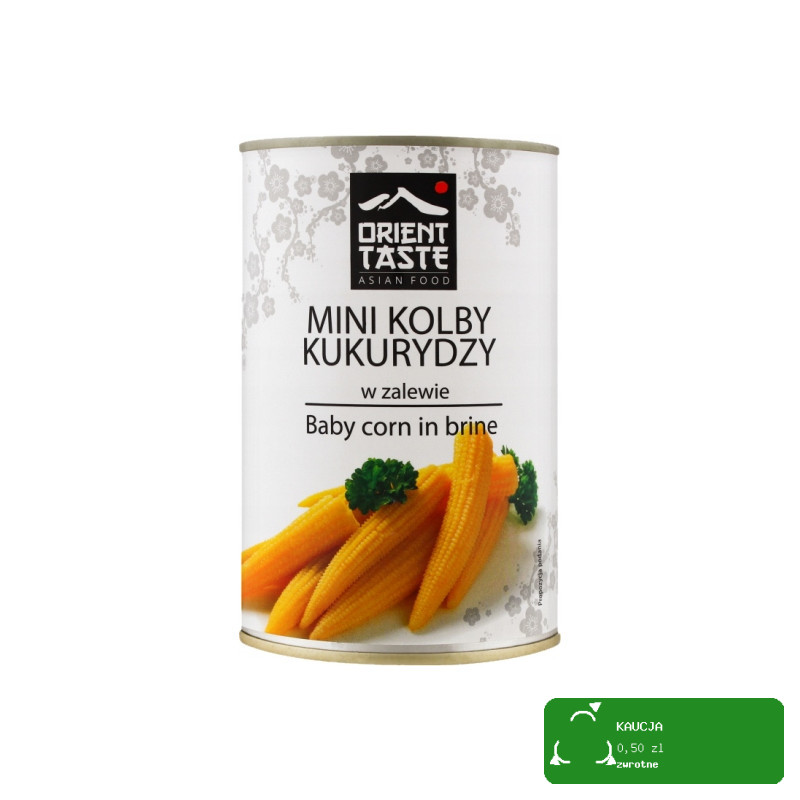 MINI KOLBY KUKURYDZY KUKURYDZA kolba w zalewie ORIENT TASTE 425ml HELCOM