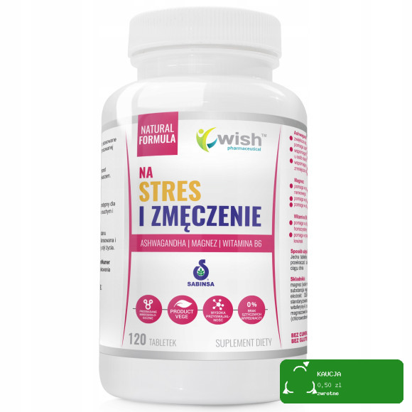 Wish NA STRES I ZMĘCZENIE ASHWAG.+ MAGNEZ + WITAMINA B6 120t.