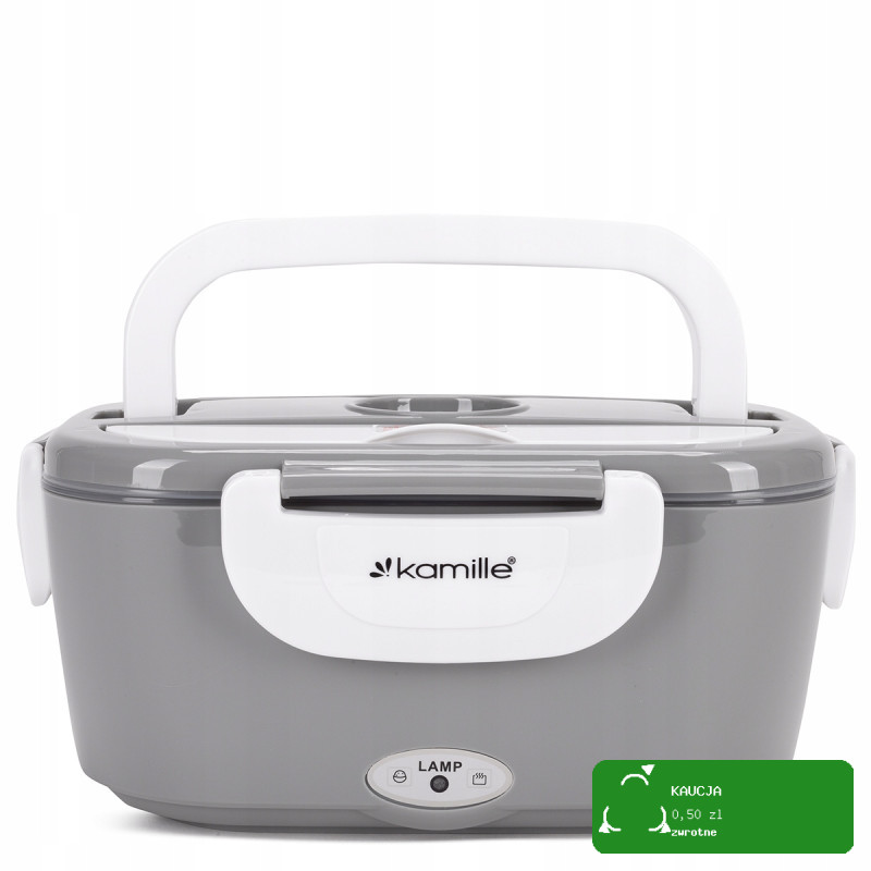 ELEKTRYCZNY LUNCH BOX TERMOS 220V gniazdko DUŻY 1500ml 1,5L KAMILLE