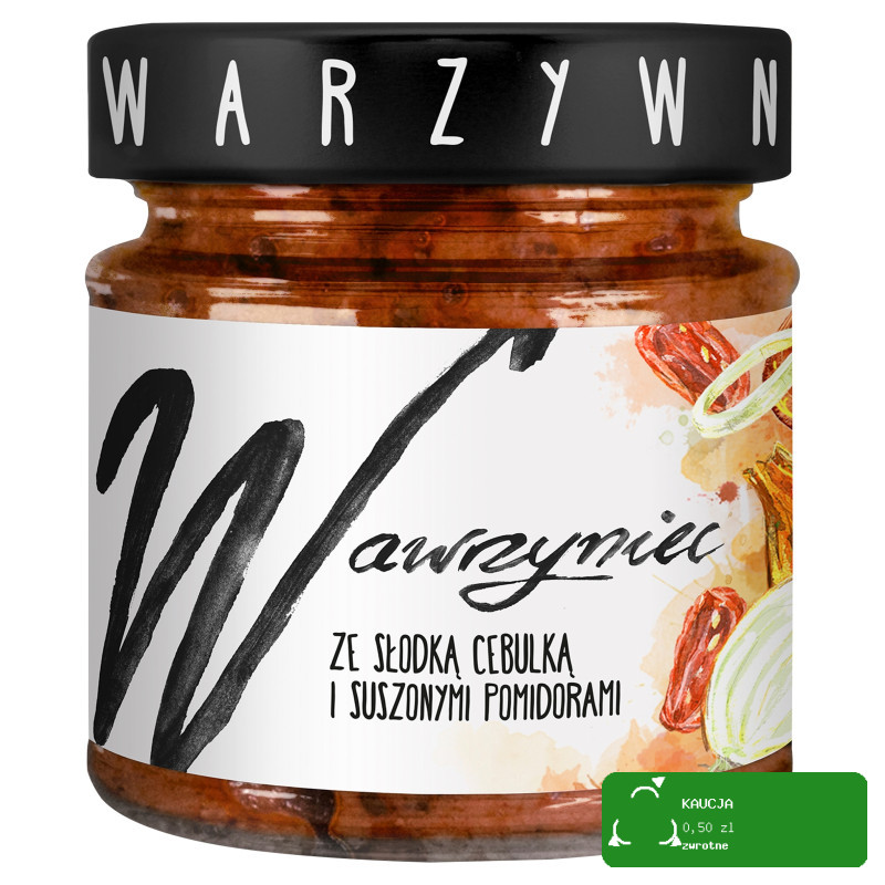 WAWRZYNIEC PASTA WARZYWNA do pieczywa SŁODKA CEBULKA suszone POMIDORY 180G