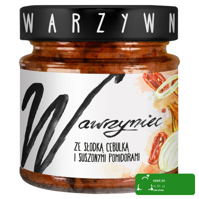 WAWRZYNIEC PASTA WARZYWNA do pieczywa SŁODKA CEBULKA suszone POMIDORY 180G