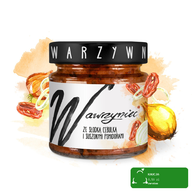 WAWRZYNIEC PASTA WARZYWNA do pieczywa SŁODKA CEBULKA suszone POMIDORY 180G