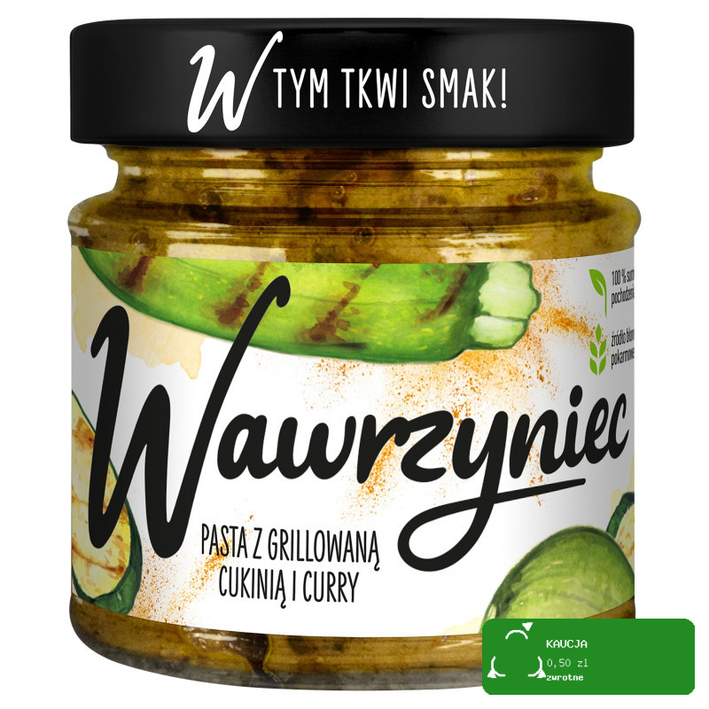 WAWRZYNIEC do pieczywa PASTA Z GRILLOWANĄ CUKINIĄ I CURRY 180G słoik