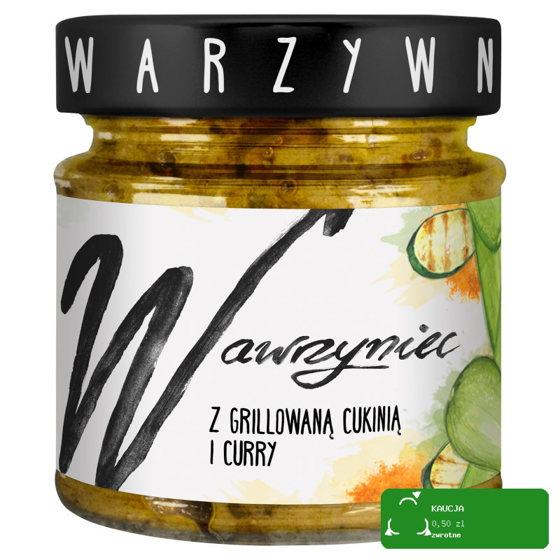 WAWRZYNIEC do pieczywa PASTA Z GRILLOWANĄ CUKINIĄ I CURRY 180G słoik