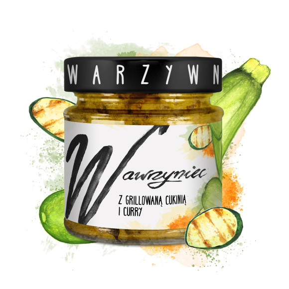 WAWRZYNIEC do pieczywa PASTA Z GRILLOWANĄ CUKINIĄ I CURRY 180G słoik