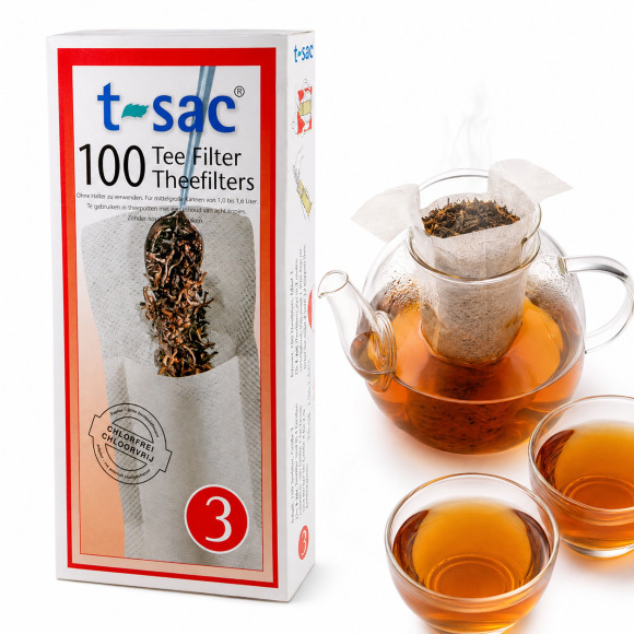 T-SAC FILTRY DO HERBATY papierowe ROZMIAR 3 - DUŻE 100szt