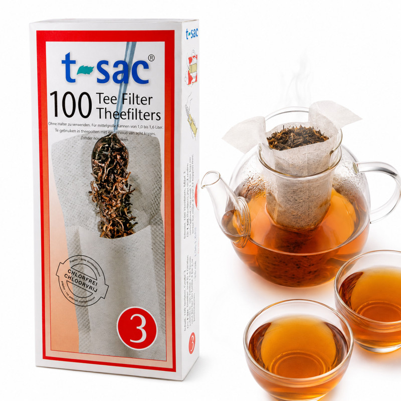 T-SAC FILTRY DO HERBATY papierowe ROZMIAR 3 - DUŻE 100szt
