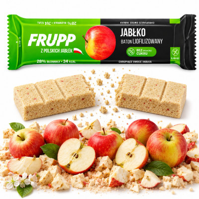 CELIKO FRUPP BATON bez cukru bez glutenu JABŁKO 10g 22%  błonnika