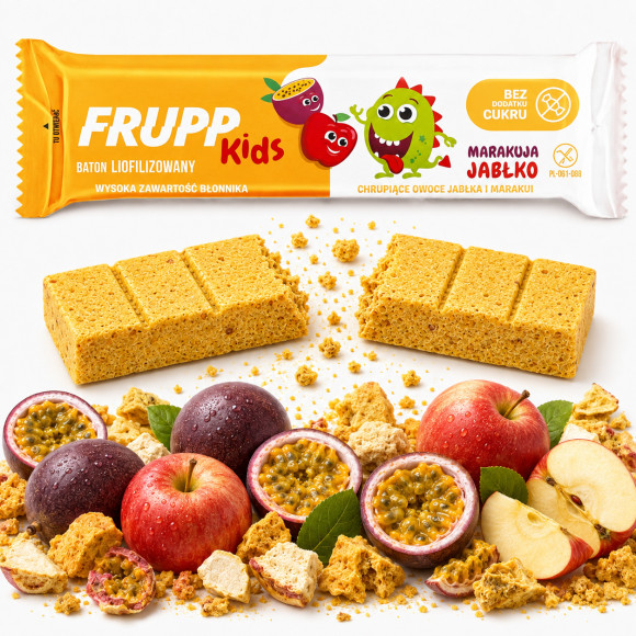 CELIKO FRUPP BATON bez cukru bez glutenu JABŁKO MARAKUJA 9g