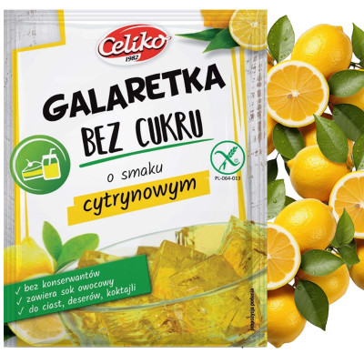 CELIKO GALARETKA BEZ CUKRU BEZ GLUTENU cytrynowa 14g