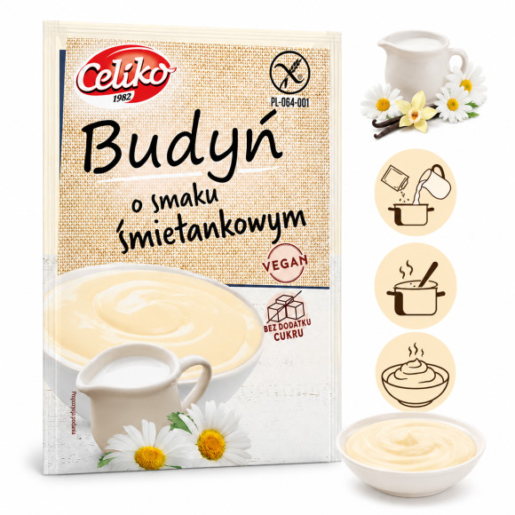 Celiko BUDYŃ o smaku ŚMIETANKOWYM bez cukru bez glutenu 40g