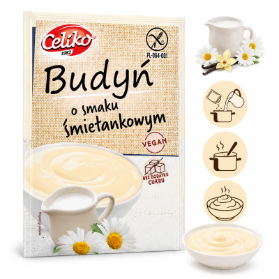 Celiko BUDYŃ o smaku ŚMIETANKOWYM bez cukru bez glutenu 40g