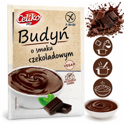 Celiko BUDYŃ CZEKOLADOWY bez cukru bez glutenu 40g