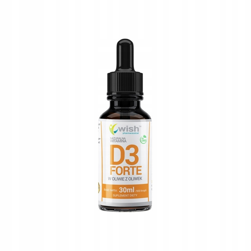 Wish WITAMINA D3 2000IU FORTE - w kroplach 30 ml wsparcie: ODPORNOŚĆ KOŚCI