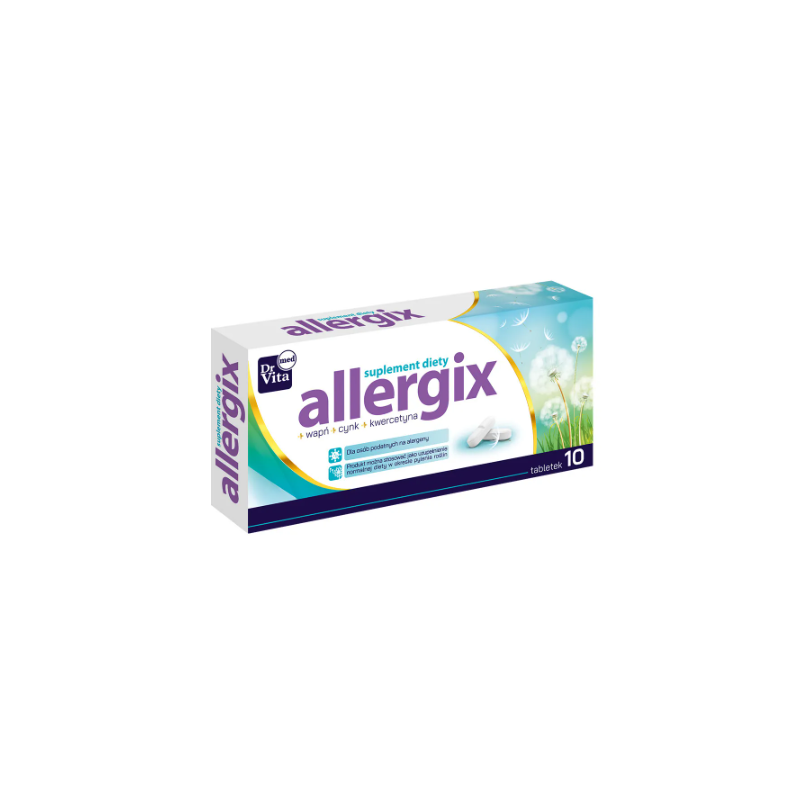 Dr Vita ALLERGIX CALCIUM + KWERCETYNA + CYNK wpracie