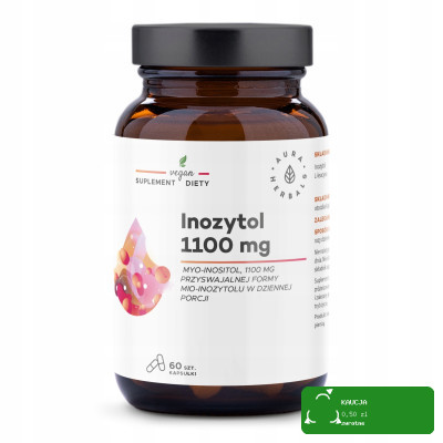 INOZYTOL INOSITOL 1100mg WITAMINA B8 60kaps AURA wsparcie MÓZG SAMOPOCZUCIE