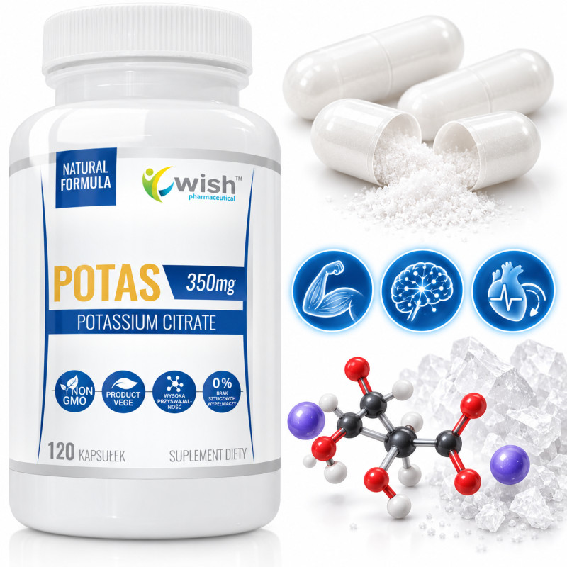 Wish POTAS 350mg 120kapsułek na 2 m-ce wsparcie PRAWIDŁOWE CIŚNIENIE KRWI