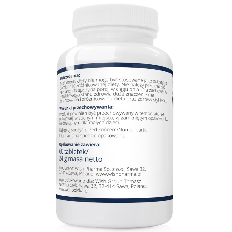 Wish MELATONINA 5mg 60tablet wsparcie DOBRY ZDROWY GŁĘBOKI SEN REGENERACJA