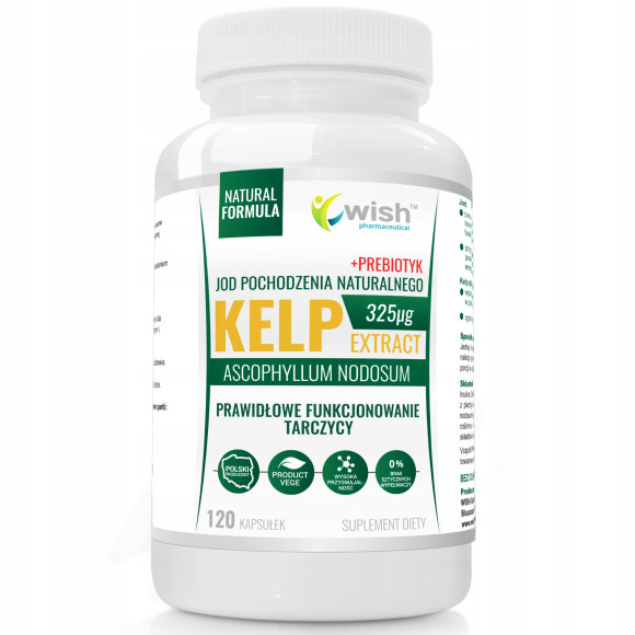 Wish KELP 325mcg NATURALNY JOD + PREBIOTYK 120kaps