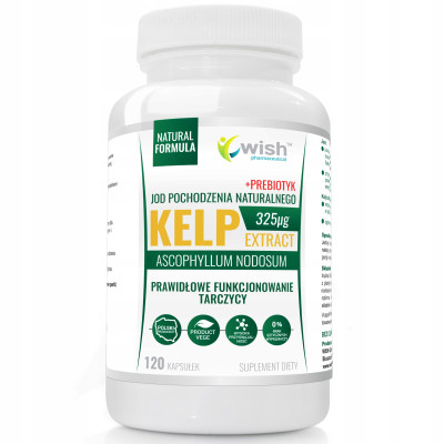 Wish KELP 325mcg NATURALNY JOD + PREBIOTYK 120kaps