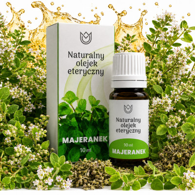 NATURALNY OLEJEK eteryczny MAJERANEK majerankowy 10ml Naturalne Aromaty