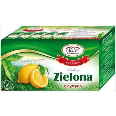MALWA HERBATA ZIELONA CYTRYNOWA z CYTRYNĄ x20 40G