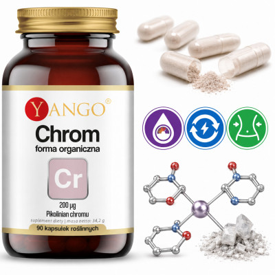 Yango CHROM FORMA ORGANICZNA wsparcie: PRAWDIŁOWY CUKIER ODCHUDZANIE 90kaps