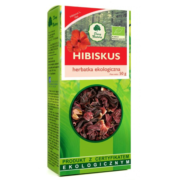 Dary Natury HIBISKUS herbatka EKOLOGICZNA susz 50g