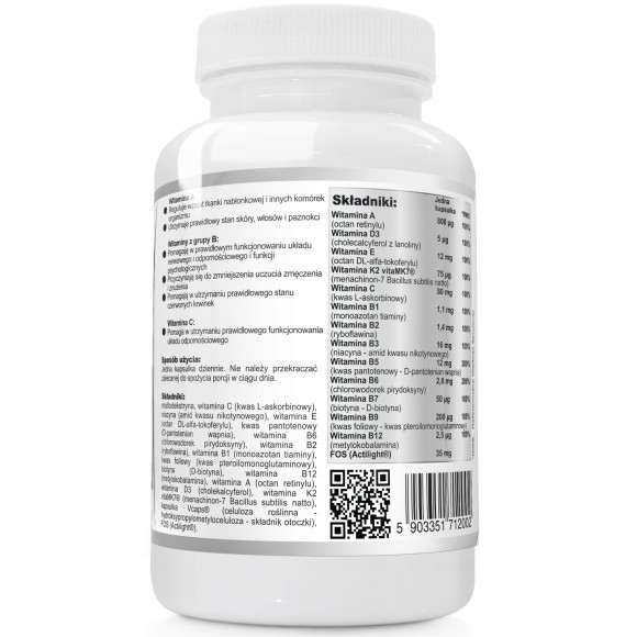 MULTIWITAMINA COMPLEX WITAMIN dla MĘŻCZYZN 120szt