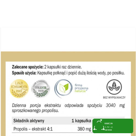 Yango PROPOLIS Ekstrakt 4:1 NATURALNY ANTYBIOTYK wsparcie: INFEKCJE 90kaps