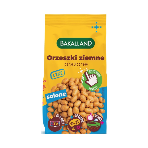 Bakalland ORZESZKI ZIEMNE PRAŻONE SOLONE 140G
