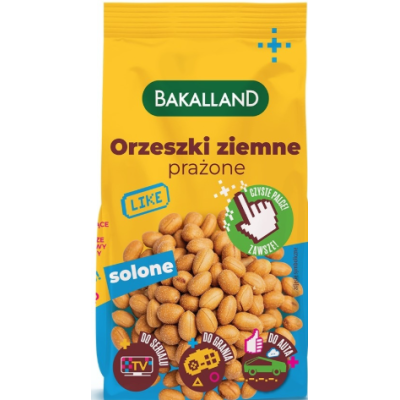 Bakalland ORZESZKI ZIEMNE PRAŻONE SOLONE 140G