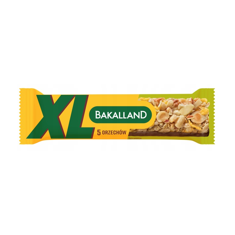 BAKALLAND BATON ZBOŻOWY XL 5 ORZECHÓW 55G