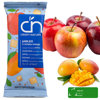 CRISPY NATURAL - Jabłko suszone o smaku mango kostka 12g / nr15