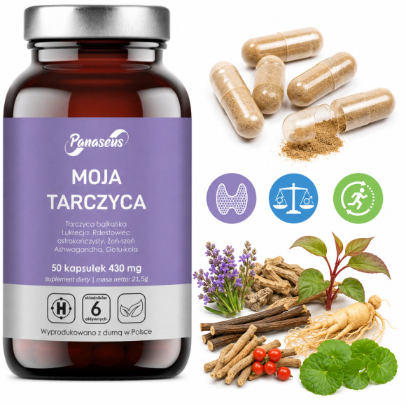 Yango Panaseus MOJA TARCZYCA  430MG żeń-szeń ashwagandha gotu kola 50 kaps.