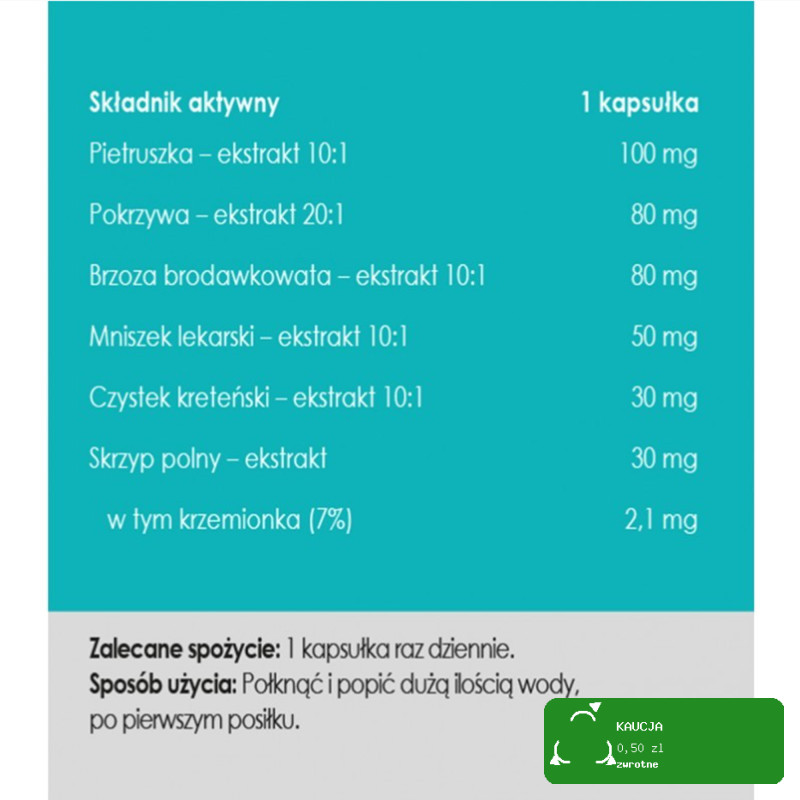 Yango Panaseus NADMIAR WODY 50kps Pietruszka Brzoza Pokrzywa Czystek Skrzyp