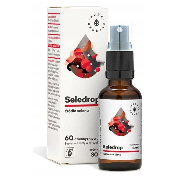 SELEDROP SELEN 110 mcg selenian IV sodu 30ml na 2 m-ce AEROZOL AURA HERBALS
