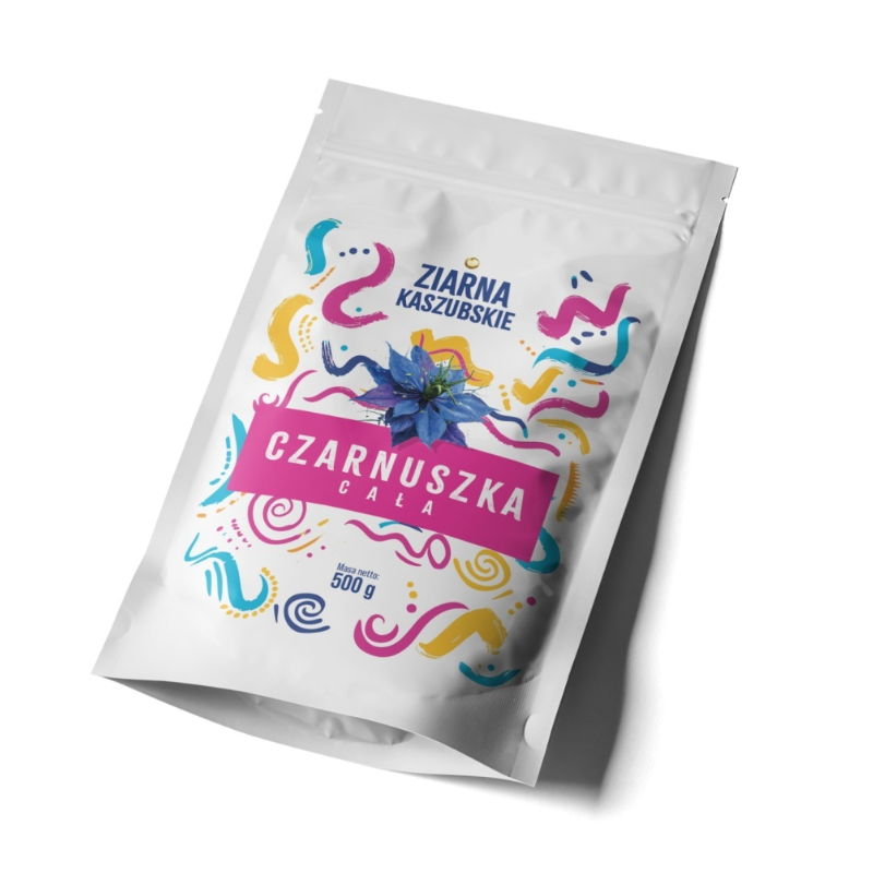 ACS ziarna kaszubskie CZARNUSZKA CAŁA nasiona 500G