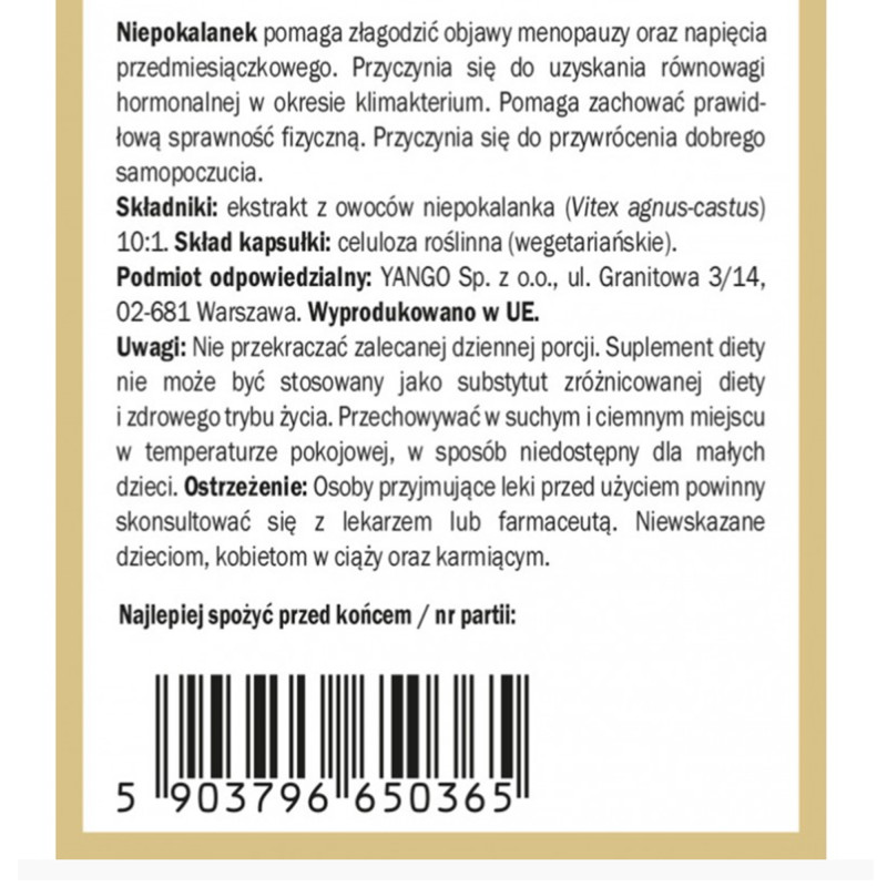 Yango NIEPOKALANEK 90 kapsułek