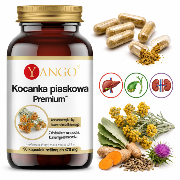 Yango KOCANKA PIASKOWA karczoch kurkumina wsparcie WĄTROBA 90 kapsułek