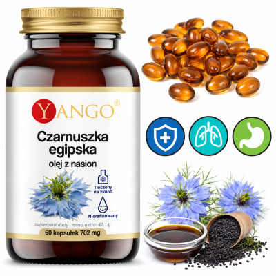 Yango CZARNUSZKA EGIPSKA 702mg olej z nasion czarnuszki 60 kapsułek