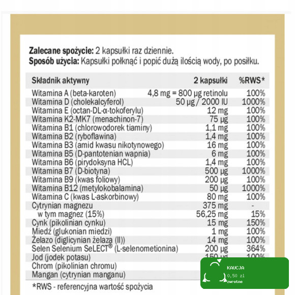 Yango MULTIWITAMINA DLA MĘŻCZYZN 90 kapsułek