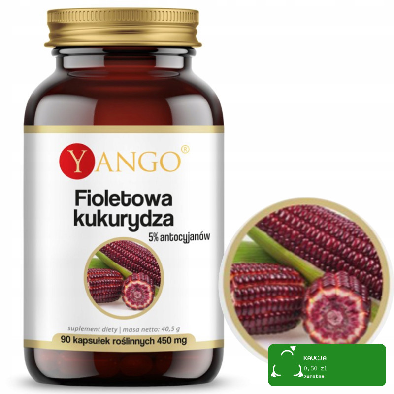 Yango FIOLETOWA KUKURYDZA wsparcie SERCE STANY ZAPALNE 90 kaps.