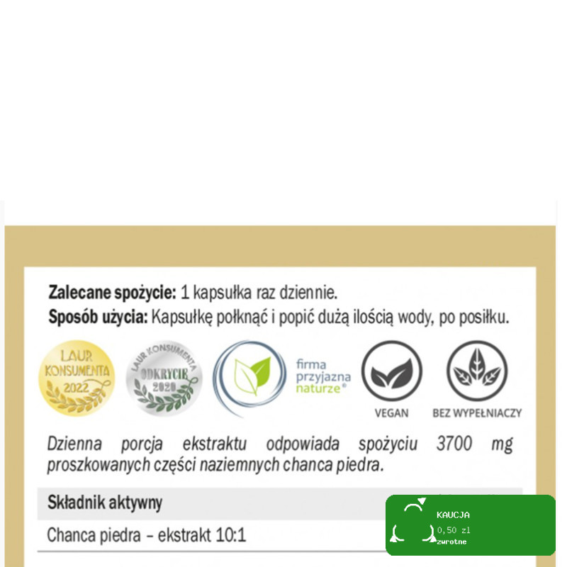 Yango CHANCA PIEDRA wsparcie UKŁAD MOCZOWY KAMICA NERKOWA 90 kapsułek