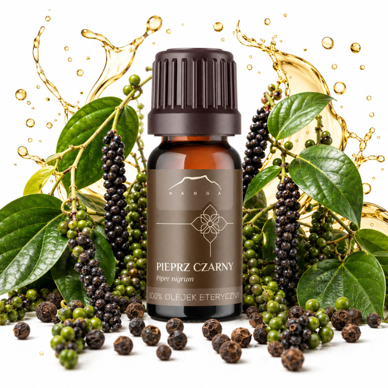 NANGA NATURALNY OLEJEK ETERYCZNY 100% Z CZARNEGO PIEPRZU PIEPRZ CZARNY 10m