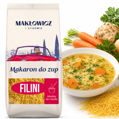 Makłowicz MAKARON MAKŁOWICZ idealny do zup FILINI NITKI 400g