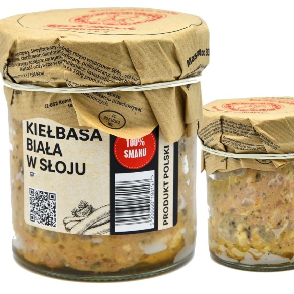 Mielczarek KIEŁBASA BIAŁA W SŁOJU słoiku 96% MIĘSO