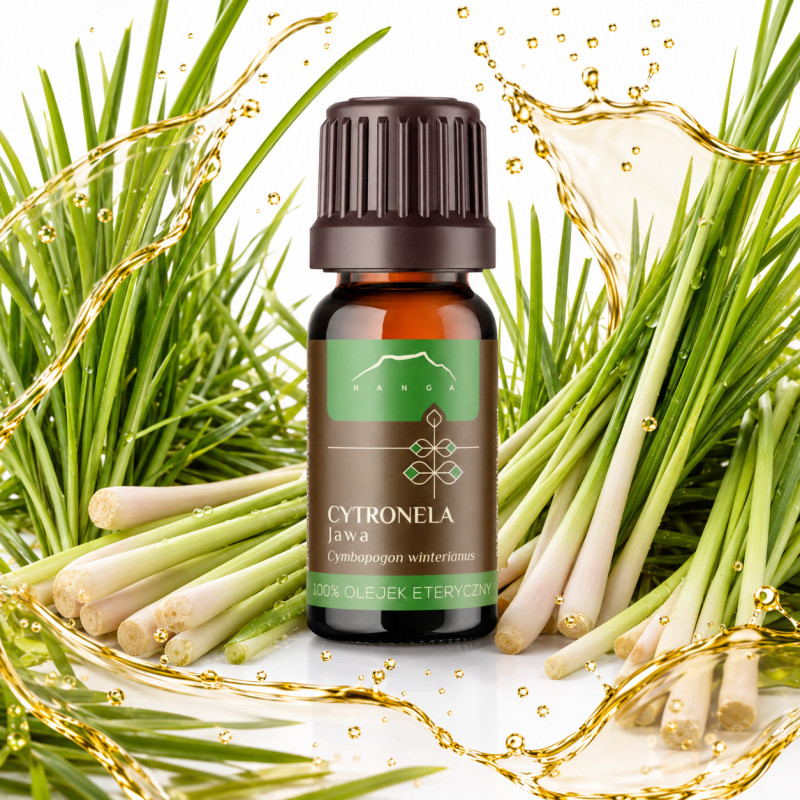 NANGA NATURALNY OLEJEK ETERYCZNY 100% CYTRONELA CYTRONELOWY cytronella 10ml