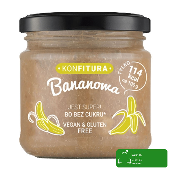 DEVALDANO - KONFITURA BEZ CUKRU - BANANOWA 190G / słoik