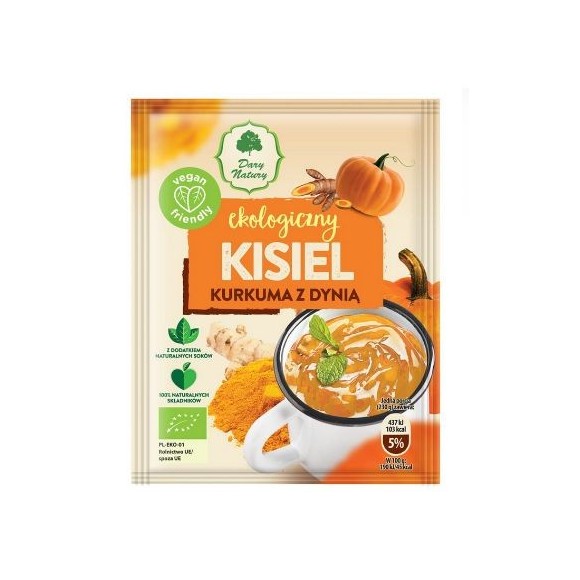 Dary Natury  KISIEL ekologiczny eko bio KURKUMA Z DYNIĄ